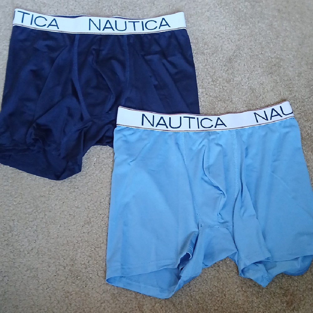 Nautica Blue Boxer Briefs Cotton Comfort